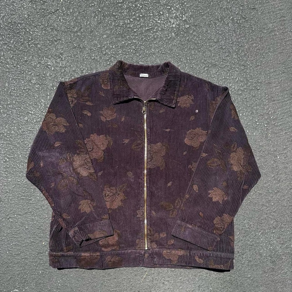 Vintage 1980s Floral Corduroy Jacket